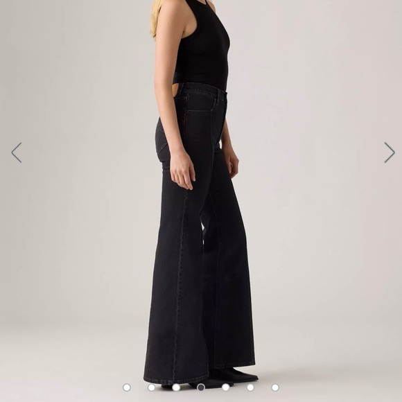 Levi's Ribcage Bell Western Women’s Jeans 31 x 30 Flare Wide Leg Boho 70’s Retro - Picture 3 of 10